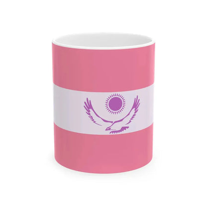 Sapphic pride flag of Kazakhstan (Kazakhstan) White Coffee Mug 11oz - Go Mug Yourself