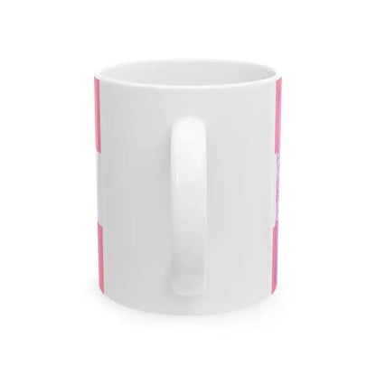 Sapphic pride flag of Kazakhstan (Kazakhstan) White Coffee Mug - Go Mug Yourself