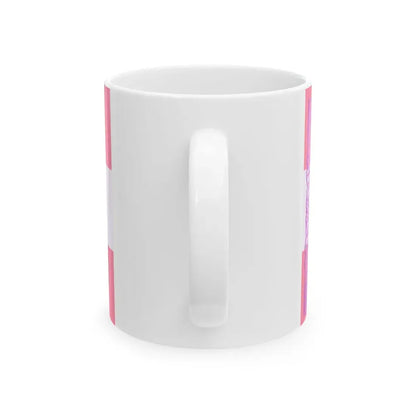 Sapphic pride flag of Kazakhstan (Kazakhstan) White Coffee Mug - Go Mug Yourself
