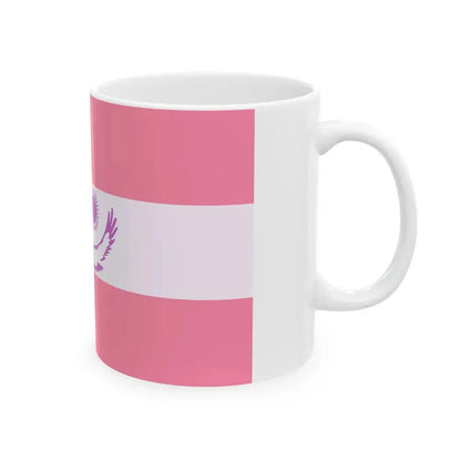 Sapphic pride flag of Kazakhstan (Kazakhstan) White Coffee Mug - Go Mug Yourself