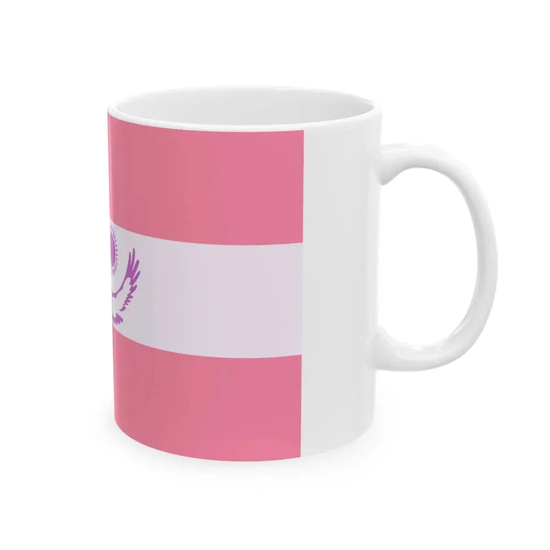 Sapphic pride flag of Kazakhstan (Kazakhstan) White Coffee Mug - Go Mug Yourself
