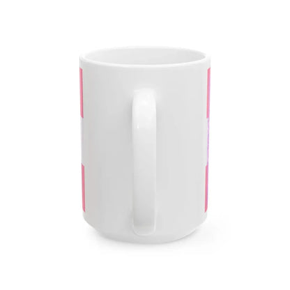 Sapphic pride flag of Kazakhstan (Kazakhstan) White Coffee Mug - Go Mug Yourself