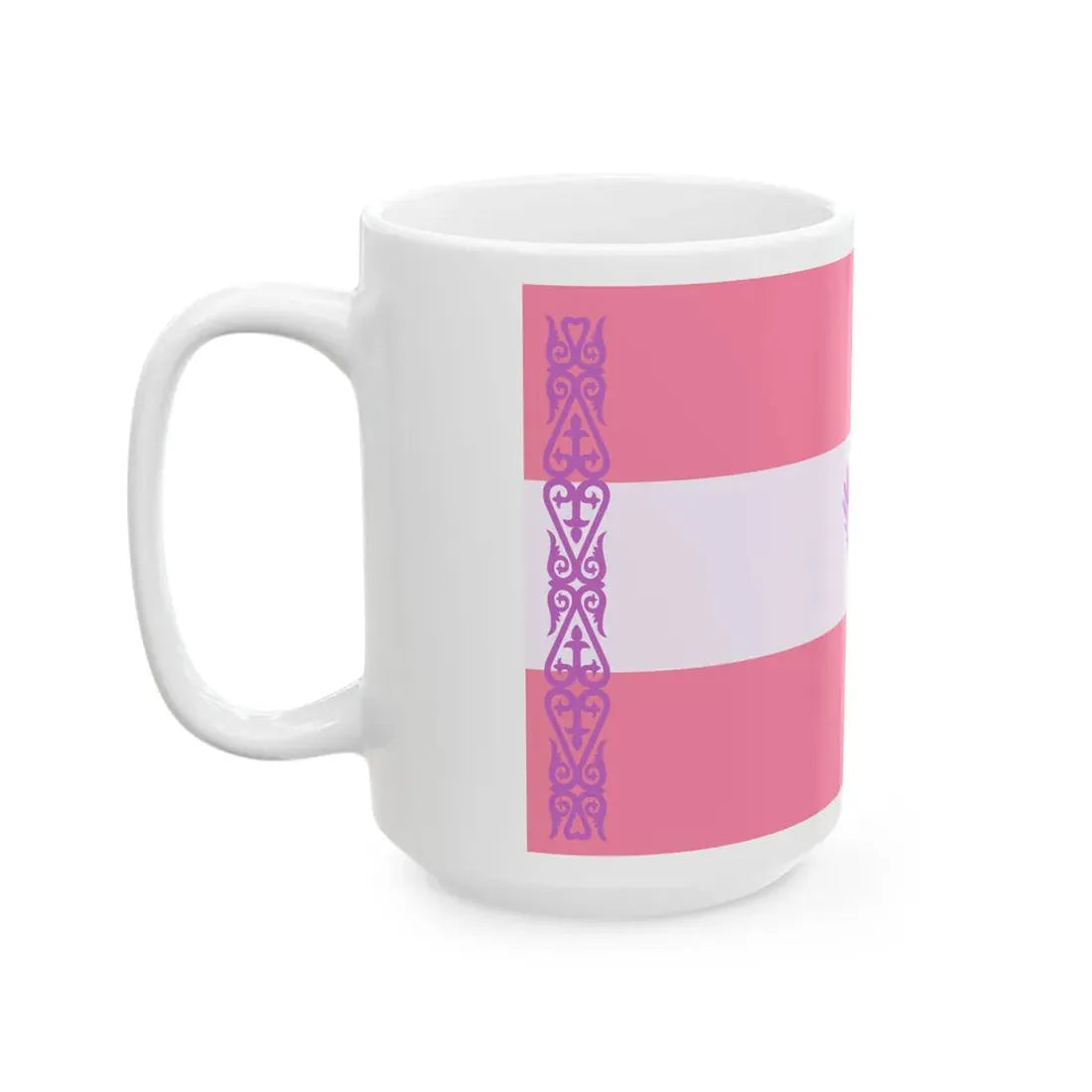 Sapphic pride flag of Kazakhstan (Kazakhstan) White Coffee Mug - Go Mug Yourself