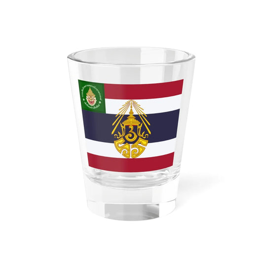 Saradul Dhvaj Regimental colours of the Royal Wild Tigers Ranger Regiment (Thailand) Shot Glass 1.5oz 1.5oz - Go Mug Yourself