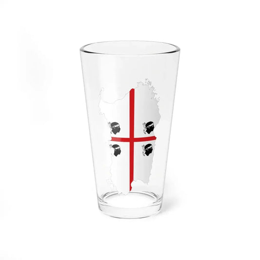Sardinia-Flagmap (Italy) Pint Glass 16oz 16oz - Go Mug Yourself
