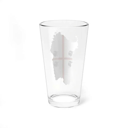 Sardinia-Flagmap (Italy) Pint Glass 16oz - Go Mug Yourself