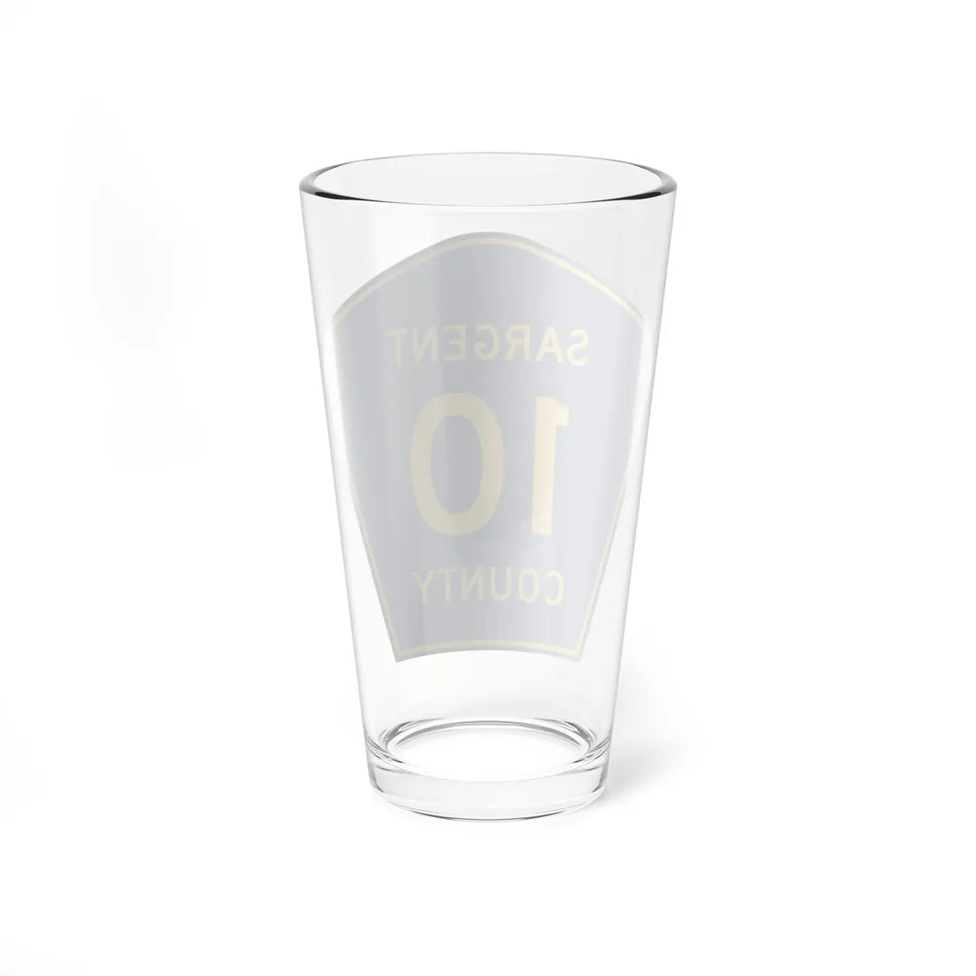 Sargent County Route 10 ND (North Dakota) (Road Sign) Pint Glass 16oz - Go Mug Yourself