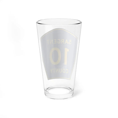 Sargent County Route 10 ND (North Dakota) (Road Sign) Pint Glass 16oz - Go Mug Yourself