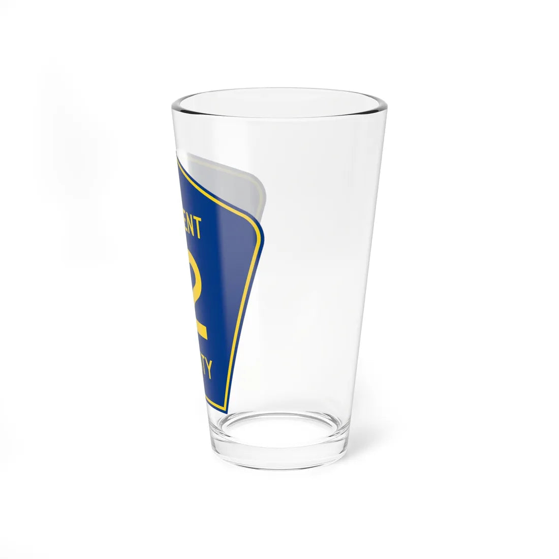 Sargent County Route 12 ND (North Dakota) (Road Sign) Pint Glass 16oz - Go Mug Yourself