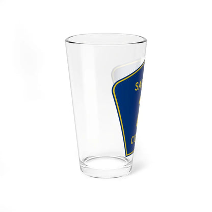 Sargent County Route 2 ND (North Dakota) (Road Sign) Pint Glass 16oz - Go Mug Yourself