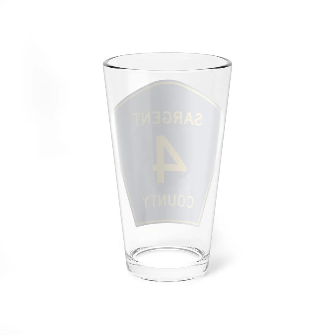 Sargent County Route 4 ND (North Dakota) (Road Sign) Pint Glass 16oz - Go Mug Yourself