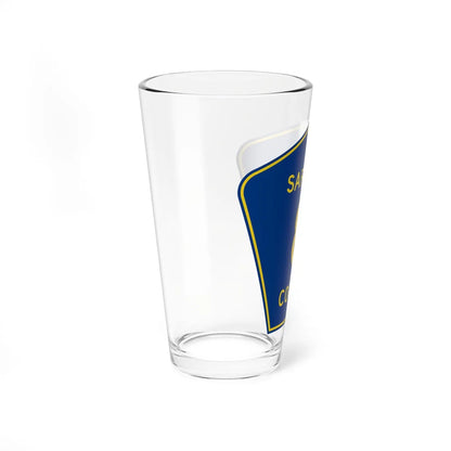 Sargent County Route 8 ND (North Dakota) (Road Sign) Pint Glass 16oz - Go Mug Yourself