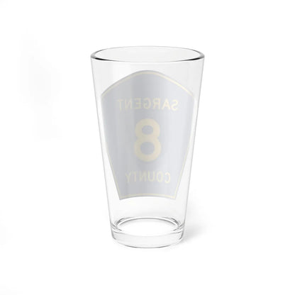 Sargent County Route 8 ND (North Dakota) (Road Sign) Pint Glass 16oz - Go Mug Yourself