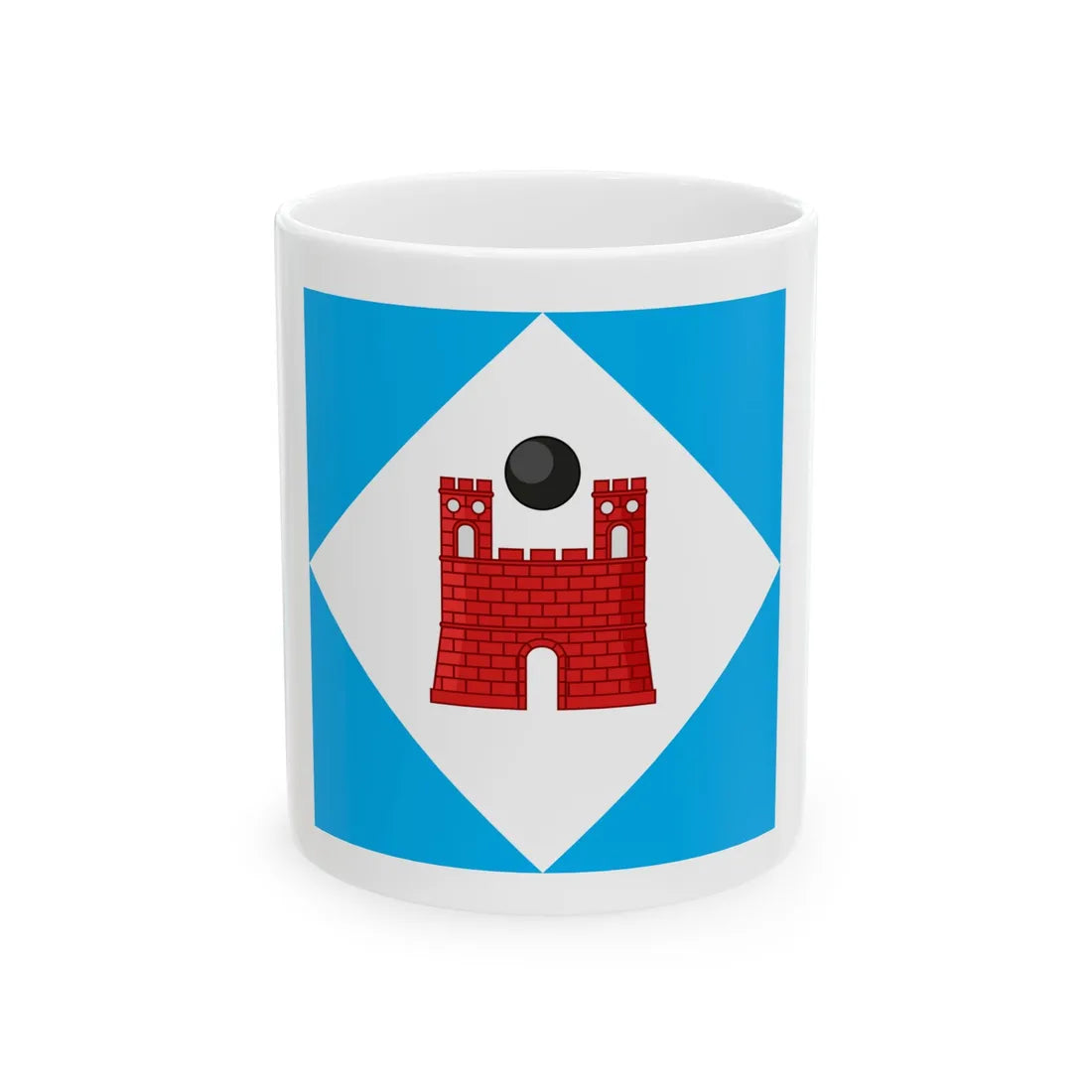 Saronno-Bandiera (Italy) White Coffee Mug 11oz - Go Mug Yourself