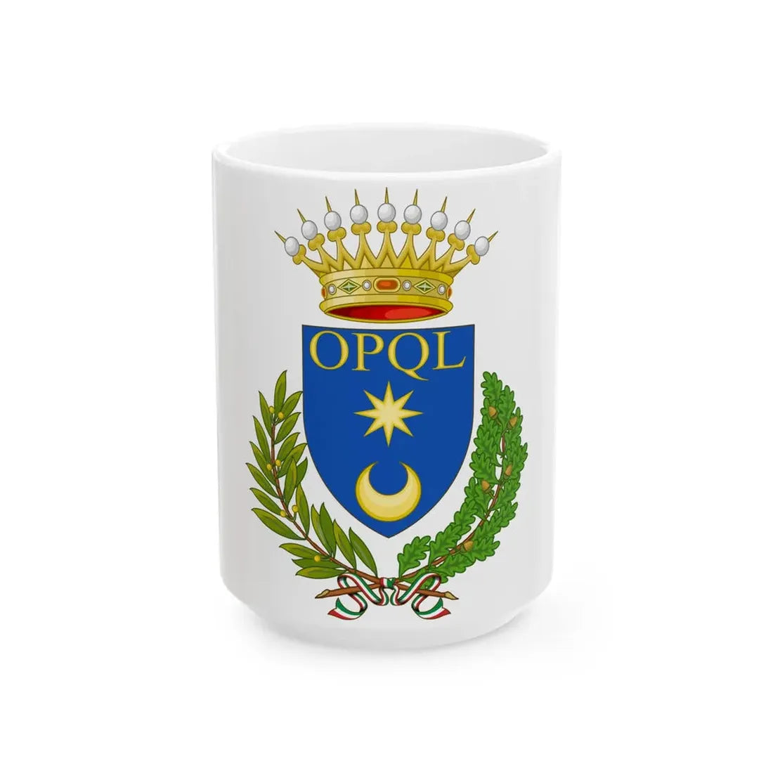 Sarzana-Bandiera (Italy) White Coffee Mug 15oz - Go Mug Yourself