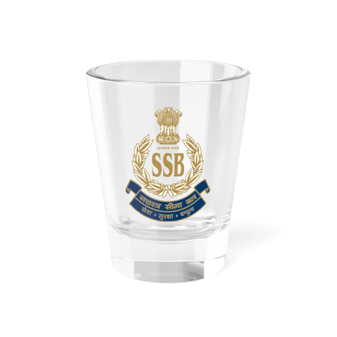 Sashastra Seema Bal (India) (Coat of Arms) Shot Glass 1.5oz 1.5oz - Go Mug Yourself