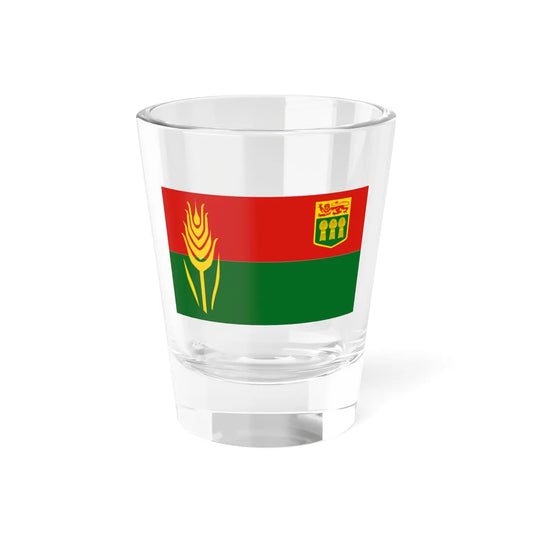 Saskatchewan 60th Anniversary Flag (Canada) Shot Glass 1.5oz 1.5oz - Go Mug Yourself