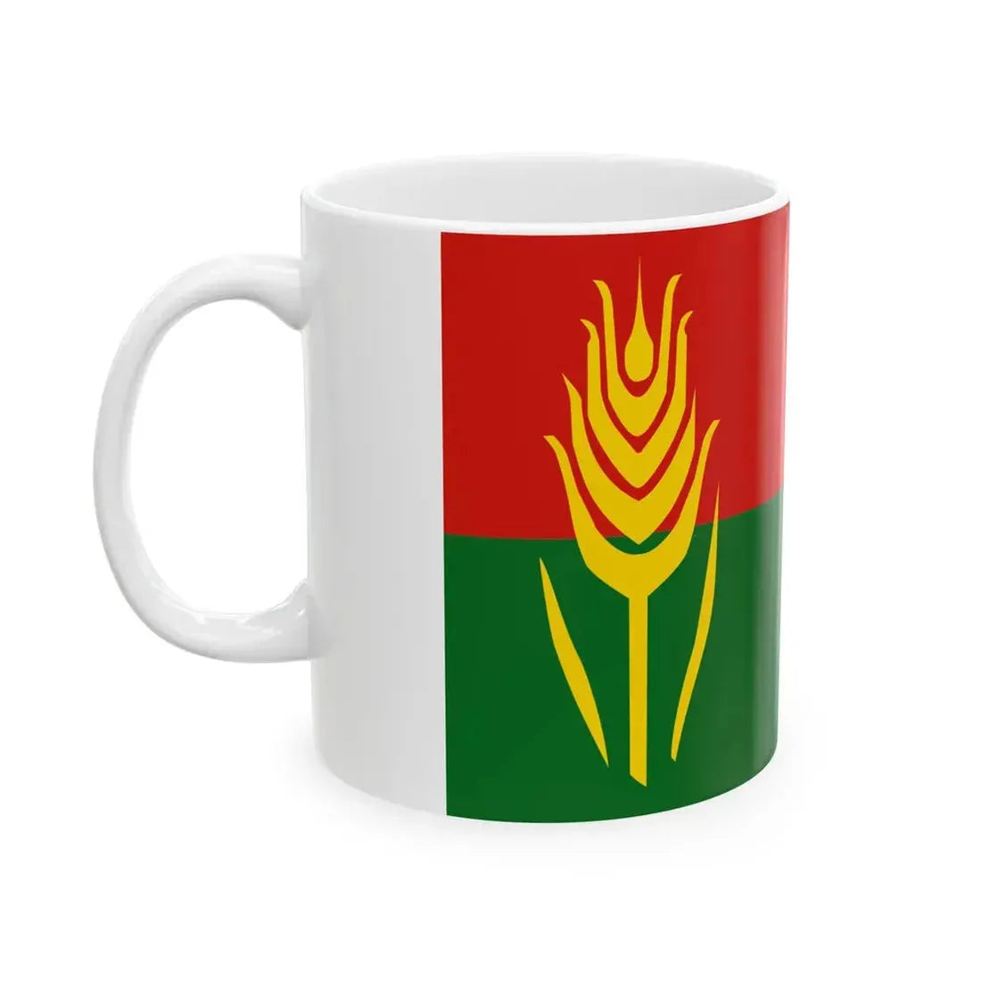 Saskatchewan 60th Anniversary Flag (Canada) White Coffee Mug - Go Mug Yourself