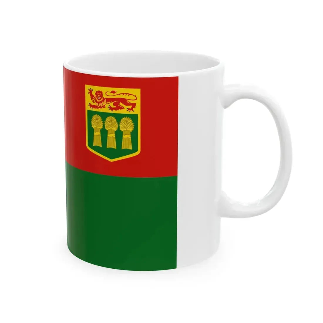 Saskatchewan 60th Anniversary Flag (Canada) White Coffee Mug - Go Mug Yourself