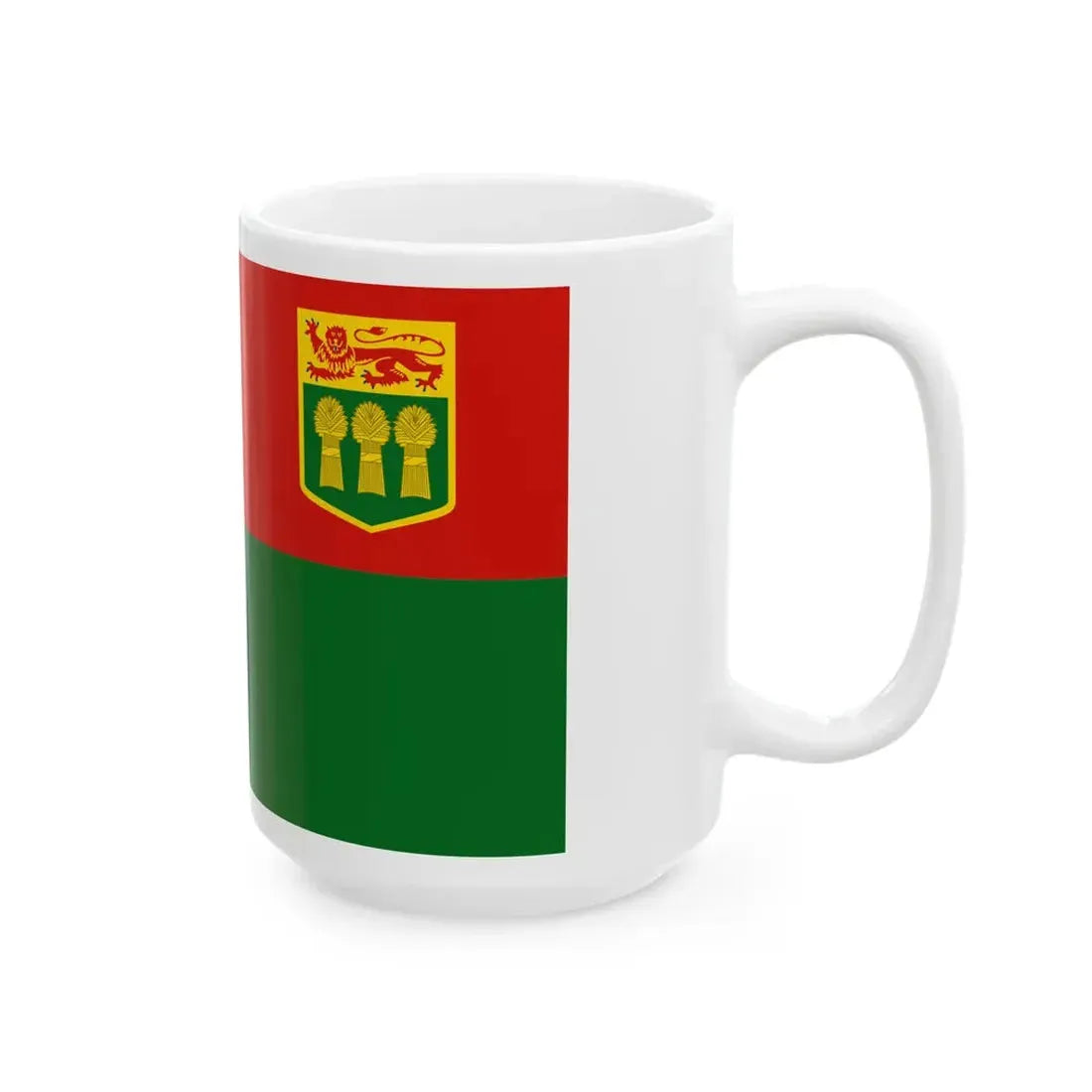 Saskatchewan 60th Anniversary Flag (Canada) White Coffee Mug - Go Mug Yourself