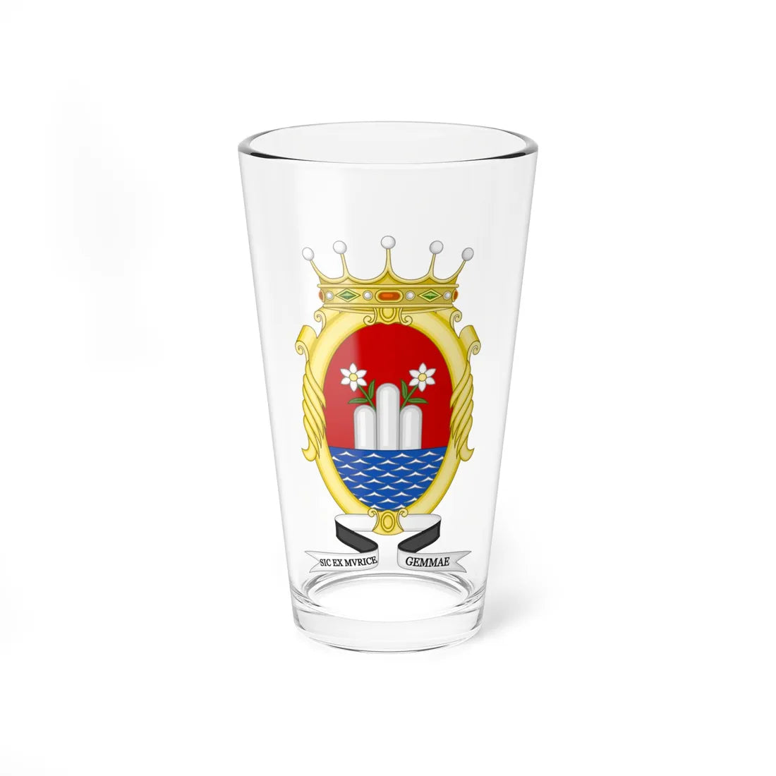 Sassuolo-Stemma (Italy) (Coat of Arms) Pint Glass 16oz 16oz - Go Mug Yourself