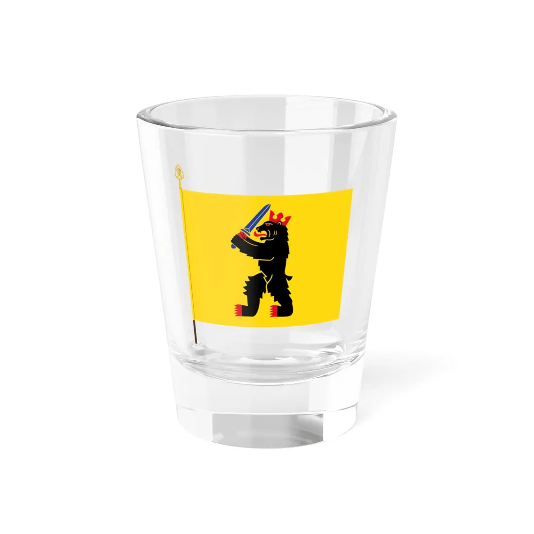 Satakunnan jääkäripataljoonan lippu (Finland) Shot Glass 1.5oz 1.5oz - Go Mug Yourself