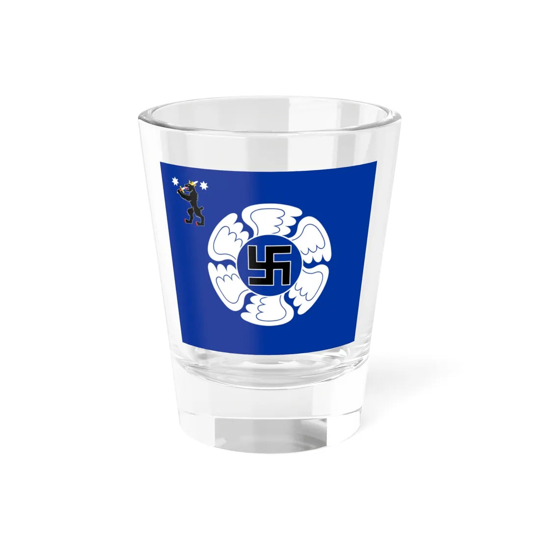 Satakunnan Lennoston lippu (Finland) Shot Glass 1.5oz 1.5oz - Go Mug Yourself