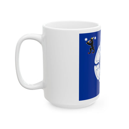 Satakunnan Lennoston lippu (Finland) White Coffee Mug-Go Mug Yourself