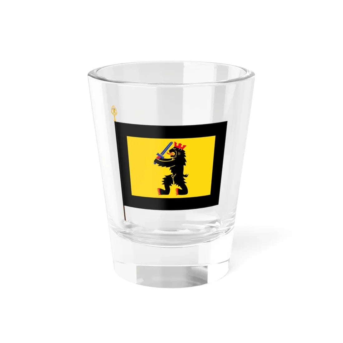 Satakunnan pioneeri- ja viestipataljoonan lippu (Finland) Shot Glass 1.5oz 1.5oz - Go Mug Yourself