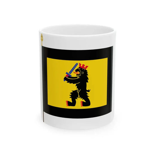 Satakunnan pioneeri- ja viestipataljoonan lippu (Finland) White Coffee Mug 11oz - Go Mug Yourself