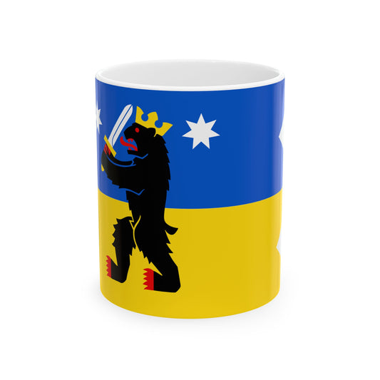 Satakunta-flag (Finland) White Coffee Mug-11oz-Go Mug Yourself