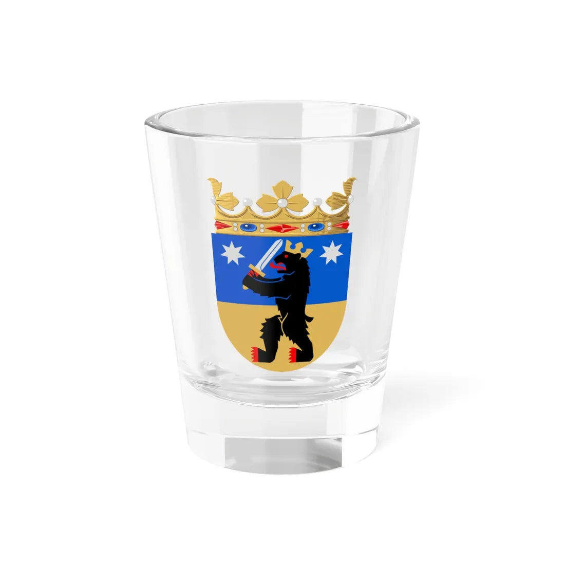 Satakunta.vaakuna (Finland) (Coat of Arms) Shot Glass 1.5oz 1.5oz - Go Mug Yourself