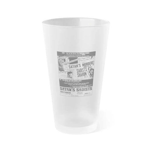 SATAN'S SADISTS 1969 Movie Poster - Frosted Pint Glass 16oz 16oz Frosted - Go Mug Yourself