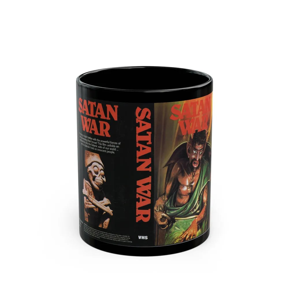 SATAN WAR (VHS COVER) - Black Coffee Mug-11oz-Go Mug Yourself