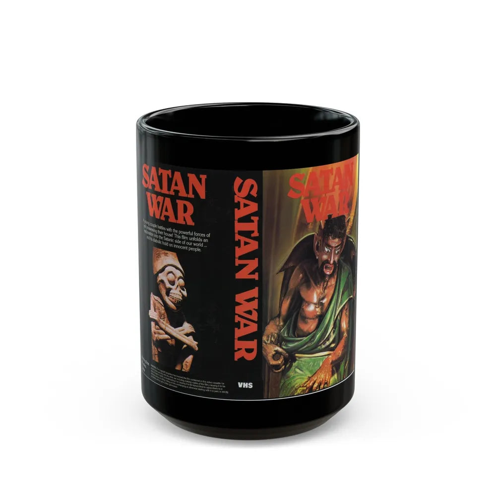 SATAN WAR (VHS COVER) - Black Coffee Mug-15oz-Go Mug Yourself