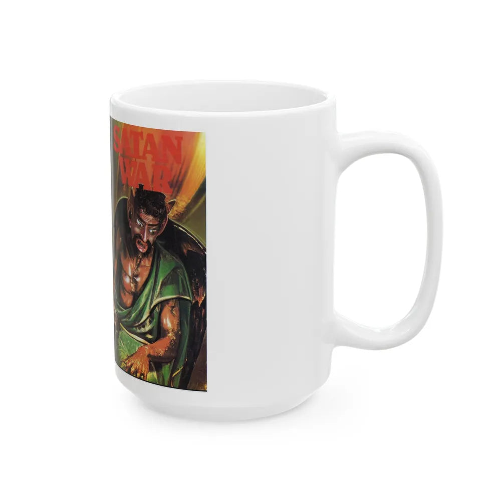 SATAN WAR (VHS COVER) - White Coffee Mug-Go Mug Yourself