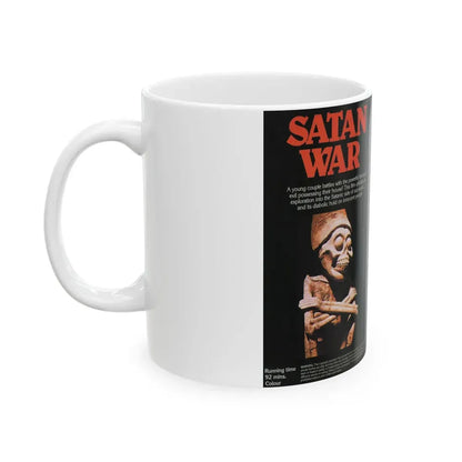 SATAN WAR (VHS COVER) - White Coffee Mug - Go Mug Yourself