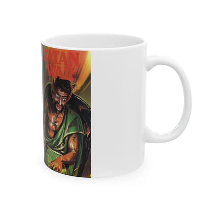 SATAN WAR (VHS COVER) - White Coffee Mug - Go Mug Yourself