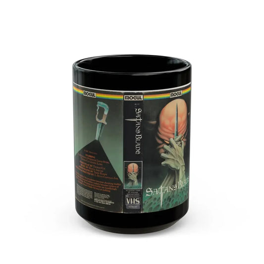 SATANS BLADE MOGUL HOME VIDEO (VHS COVER) - Black Coffee Mug 15oz - Go Mug Yourself