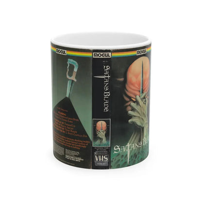 SATANS BLADE MOGUL HOME VIDEO (VHS COVER) - White Coffee Mug 11oz - Go Mug Yourself