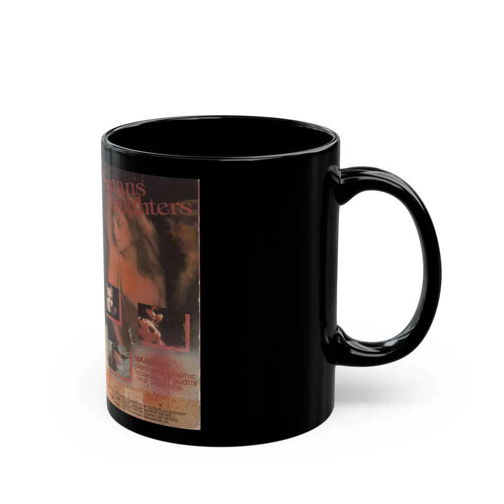 SATANS DAUGHTERS (VHS COVER) - Black Coffee Mug-Go Mug Yourself