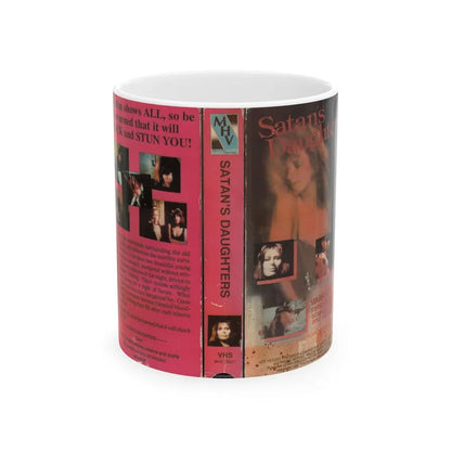SATANS DAUGHTERS (VHS COVER) - White Coffee Mug 11oz - Go Mug Yourself