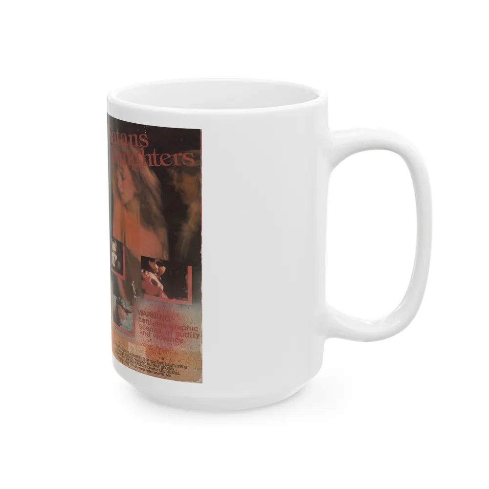 SATANS DAUGHTERS (VHS COVER) - White Coffee Mug-Go Mug Yourself