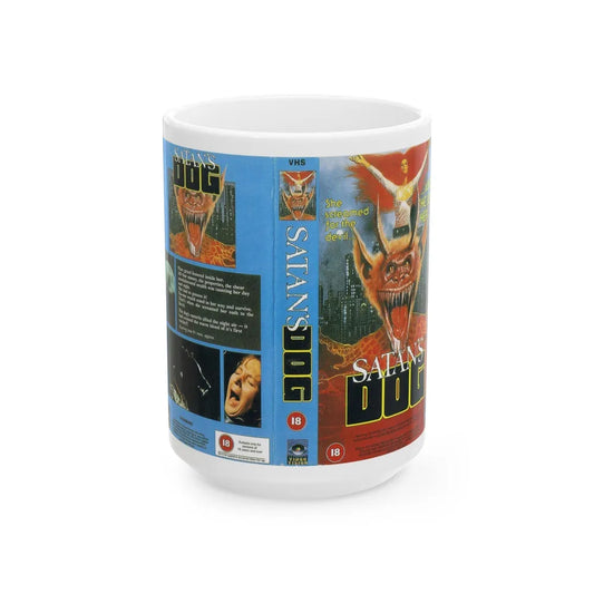 SATANS DOG (VHS COVER) - White Coffee Mug-15oz-Go Mug Yourself