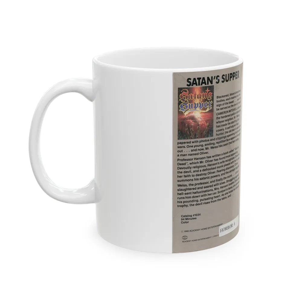 SATANS SUPPER (VHS COVER) - White Coffee Mug-Go Mug Yourself