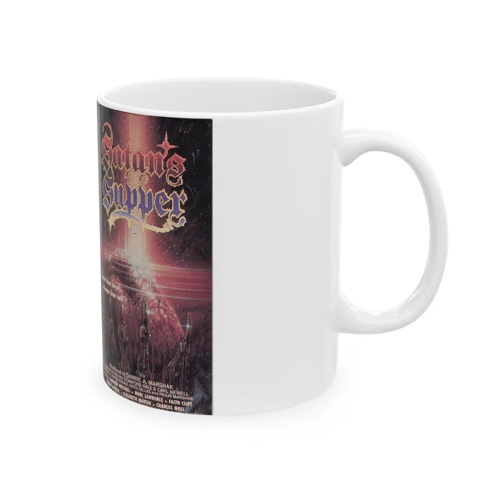 SATANS SUPPER (VHS COVER) - White Coffee Mug-Go Mug Yourself