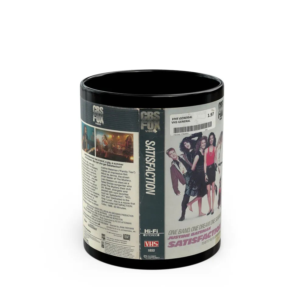 SATISFACTION (VHS COVER) - Black Coffee Mug-11oz-Go Mug Yourself