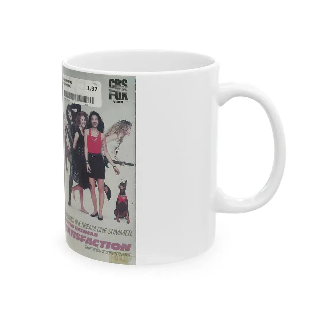 SATISFACTION (VHS COVER) - White Coffee Mug - Go Mug Yourself