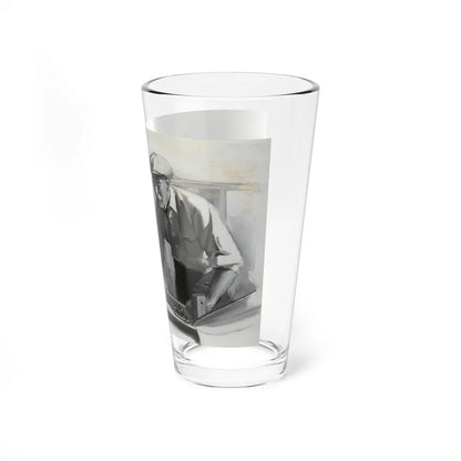 Saturday Evening Post illustration (Magazine Illustration) Pint Glass 16oz-Go Mug Yourself