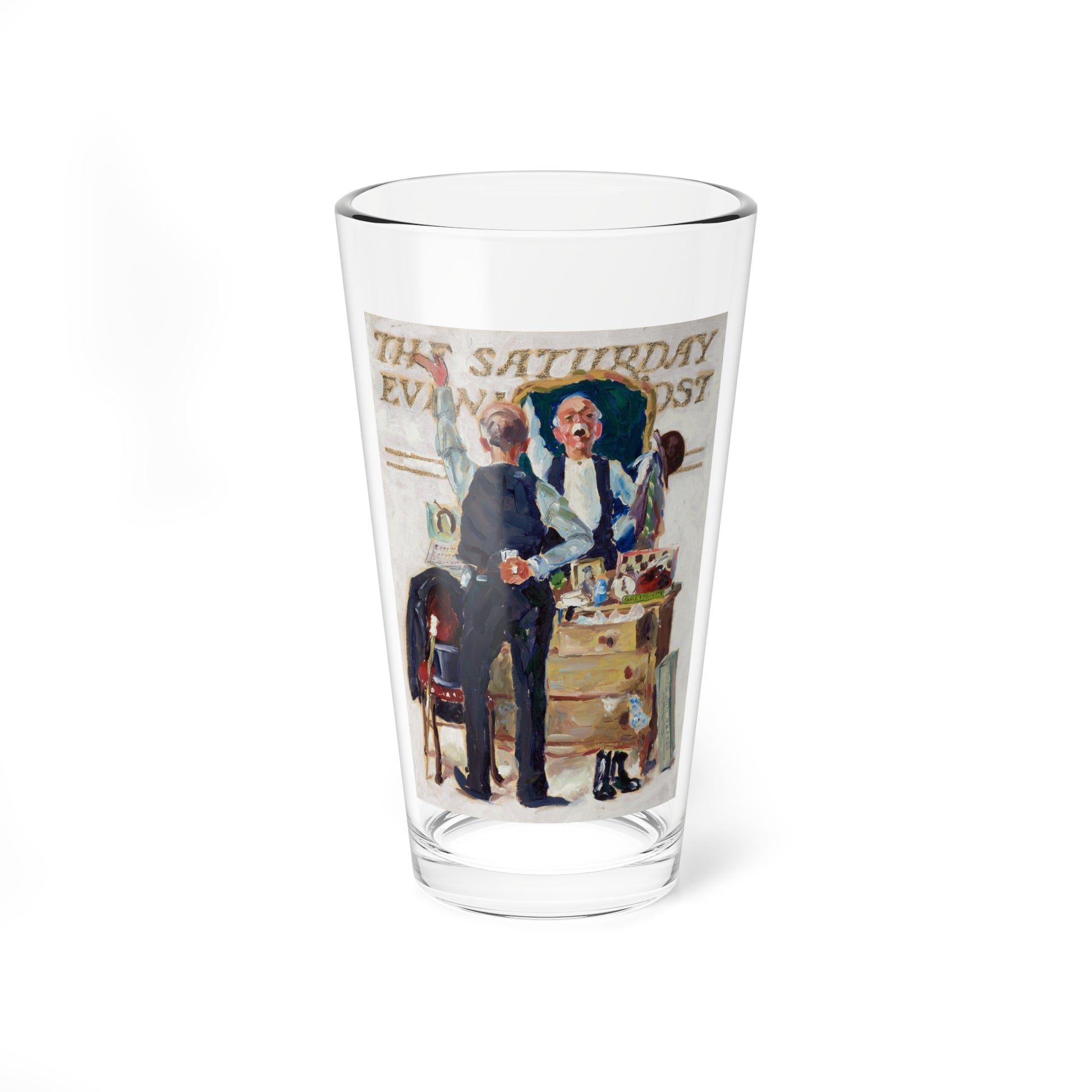 Saturday Evening Post preliminary cover study (Magazine Illustration) Pint Glass 16oz-16oz-Go Mug Yourself